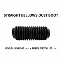 Straight rubber bellows dust boot, Bore 45 mm × Free Length 150 mm
