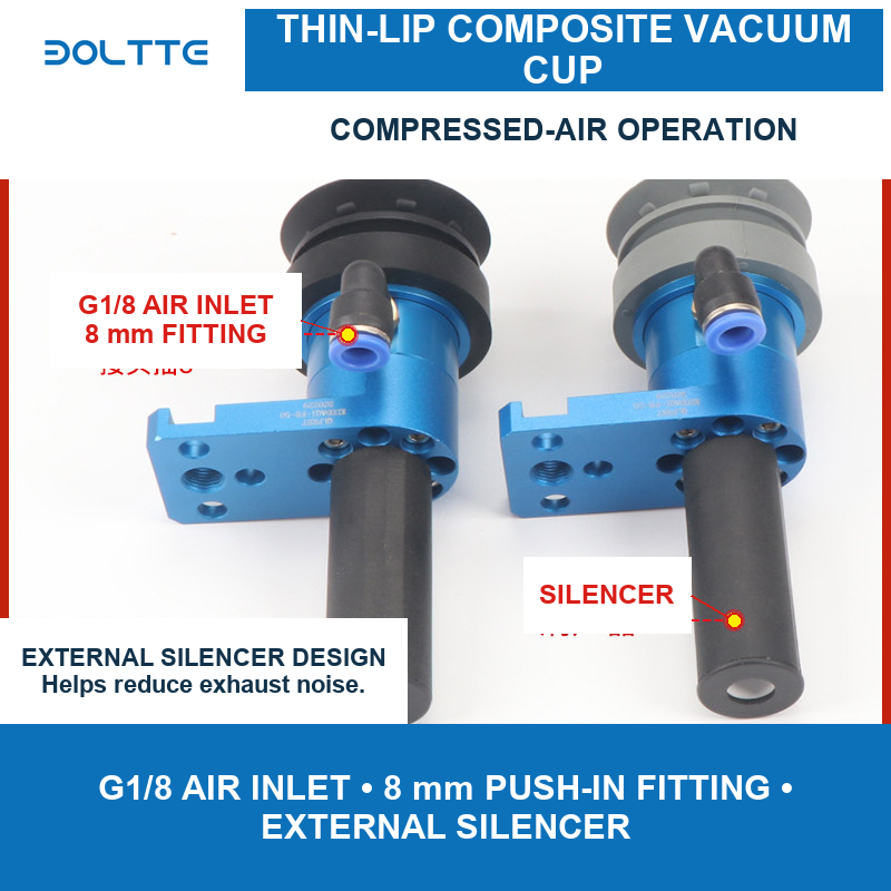 G1/8 air inlet and external silencer features