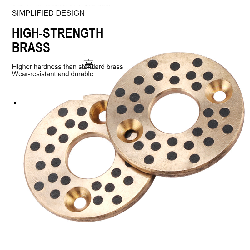 High-strength brass washers with graphite plugs