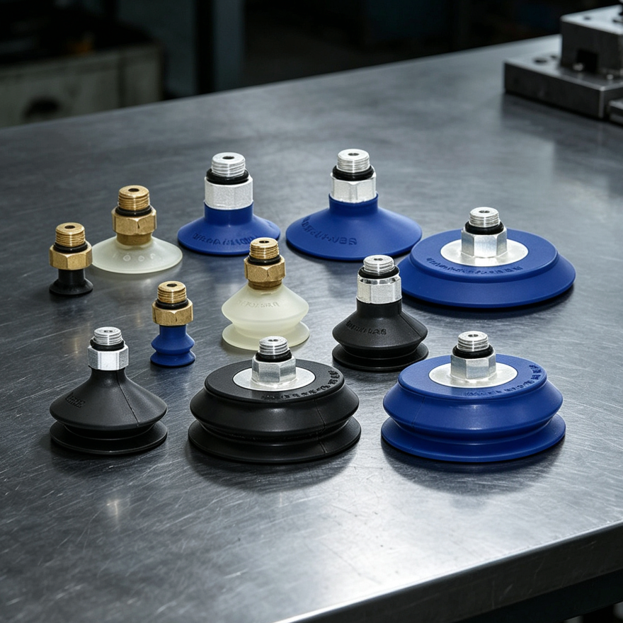 VAS VASB Single and Double-Bellows Silicone Nitrile Rubber Vacuum Cups