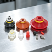 VB & SB17 Silicone and Nitrile Rubber Vacuum Suction Cups with Fittings