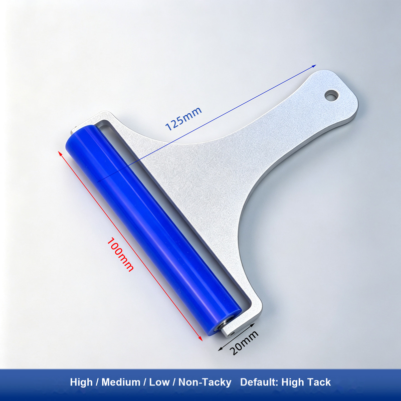 4 in (100 mm) Aluminum Plate Handle for silicone tacky roller and dust-removal system