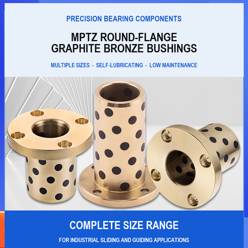 MPTZ round-flange graphite bronze bushing range