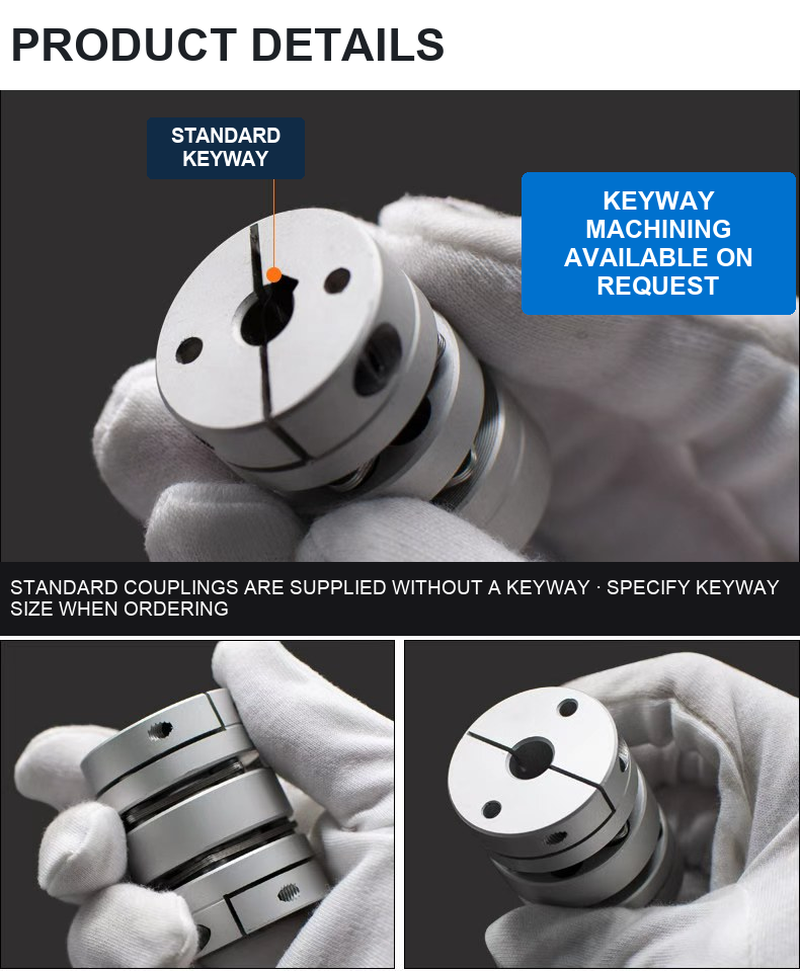 BOLTTE diaphragm coupling keyway machining details