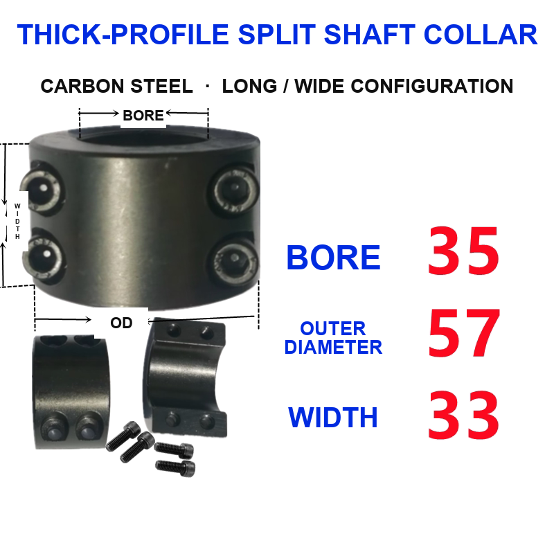 BOLTTE Carbon Steel Two-Piece Split Shaft Collars - 3-200 mm Bore-BOLTTE
