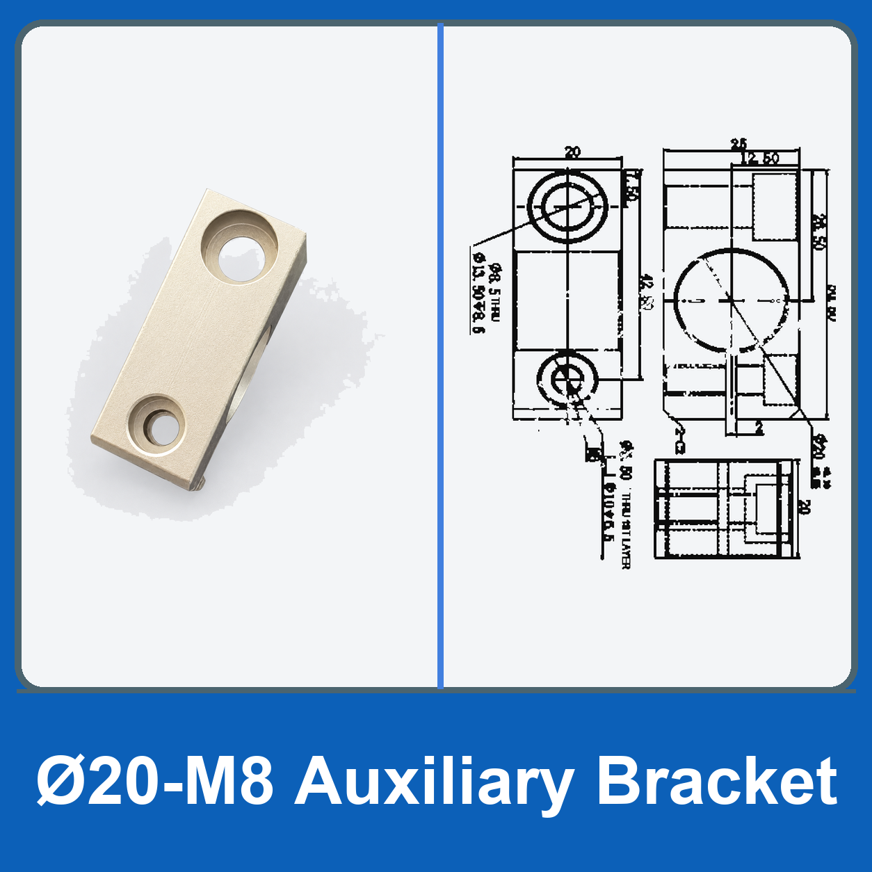 Robot Gripper Fixture Mounting Rods, Sliding Brackets & Rotary Connectors
