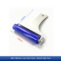 4 in (100 mm) Aluminum Plate Handle · Metal Bearing for silicone tacky roller and dust-removal system