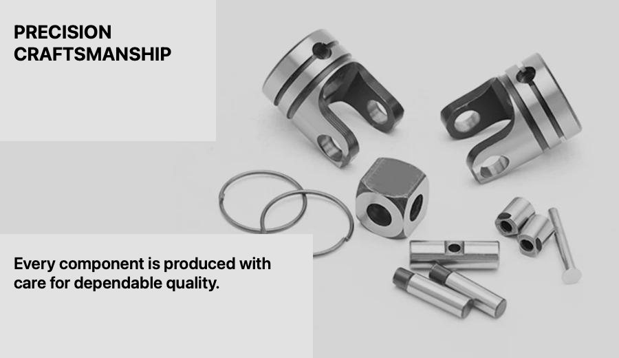 Universal-joint coupling components and precision craftsmanship