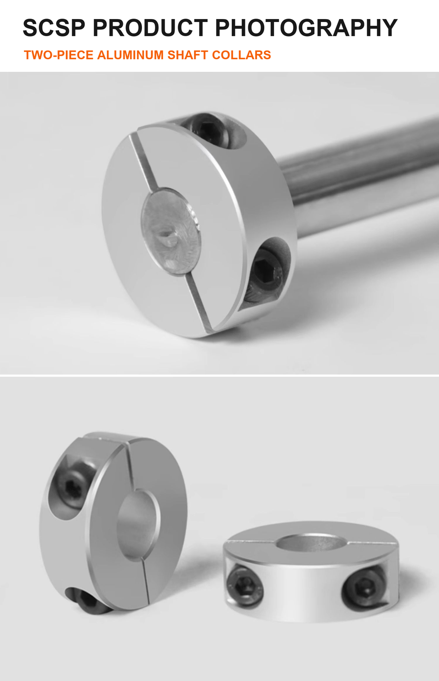SCSP split shaft collar product photography