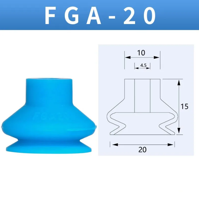 5pcs FGA Series Vacuum Suction Cups, corrugated vacuum suction cup nozzle FGA11/14/16/20/22/25/33/43/53/78-BOLTTE