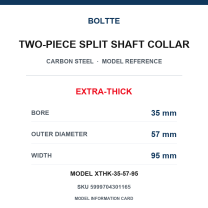 BOLTTE Carbon Steel Two-Piece Split Shaft Collars - 3-200 mm Bore-BOLTTE