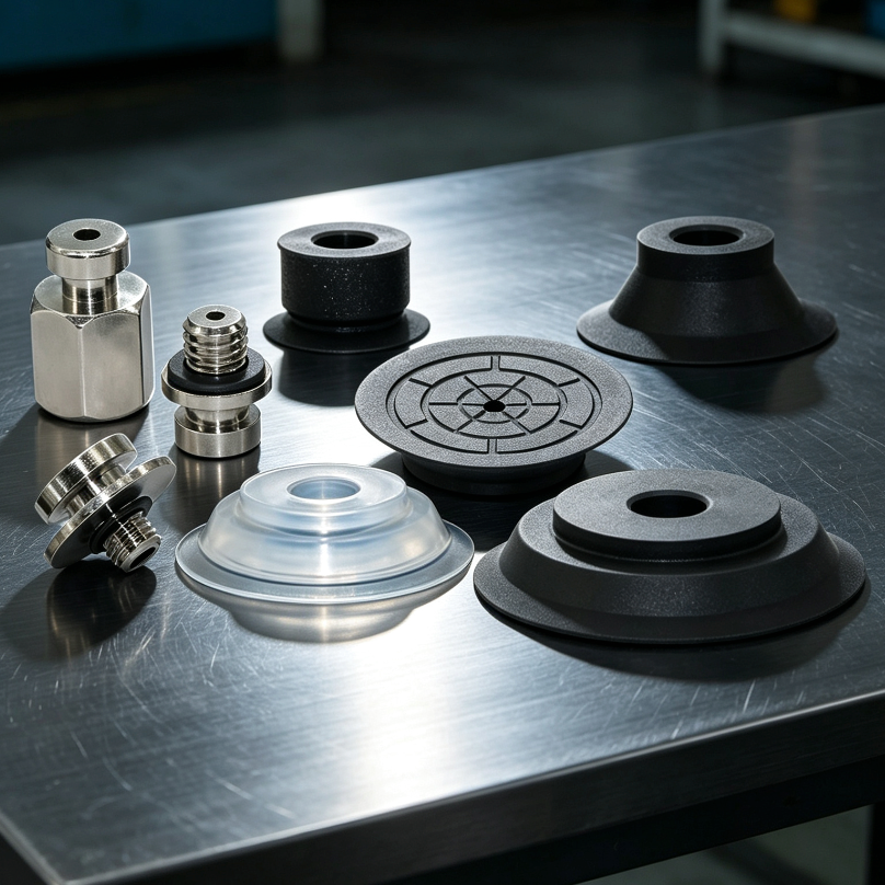 ZP2-B Series Flat Vacuum Suction Cups and Mounting Fittings