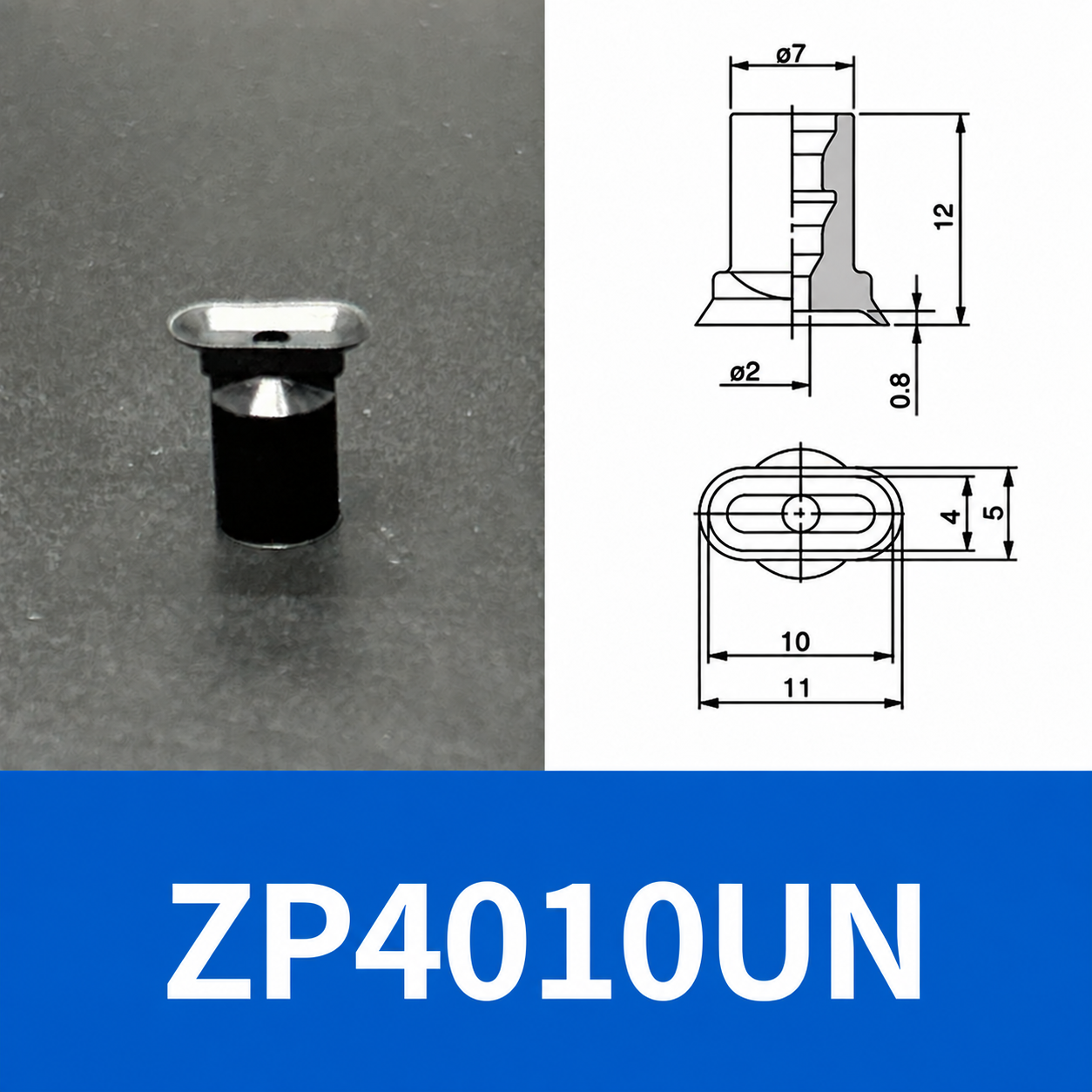 PFG/PWG Oval Vacuum Suction Cups & Mounting Fittings, Silicone/NBR