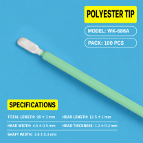 BOLTTE industrial cleaning swab WK-686A – Polyester Tip – 100 pcs