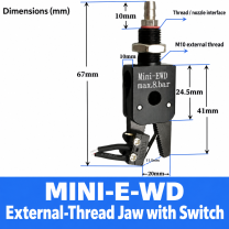 Mini pneumatic gripper or replacement jaw, MINI-E-WD External-Thread Jaw with Switch