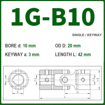BOLTTE 1G-B10 40Cr universal joint coupling dimension drawing