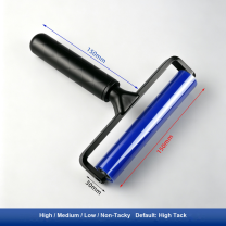 6 in (150 mm) Black Plastic Handle for silicone tacky roller and dust-removal system