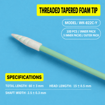 BOLTTE industrial cleaning swab WK-822C-Y – Foam Tip – 100 pcs