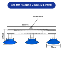 BOLTTE 850 mm / 3 Cups LCD screen and glass vacuum lifting accessory