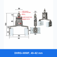 DHPG / DHRG 3050 Mini Grippers Neumáticos, 1-105 mm