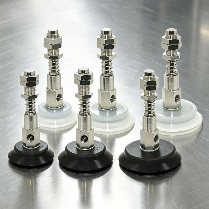 PBTS Double-Layer Vacuum Cups with Spring Buffer Mounts — 60/70/80 mm