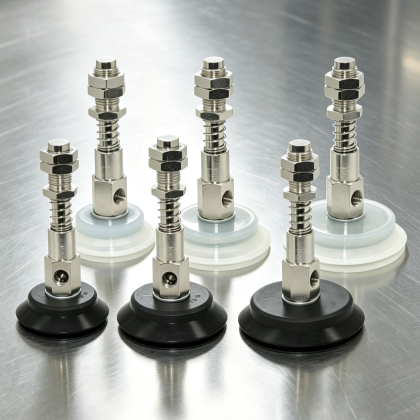 PBTS Double-Layer Vacuum Cups with Spring Buffer Mounts — 60/70/80 mm