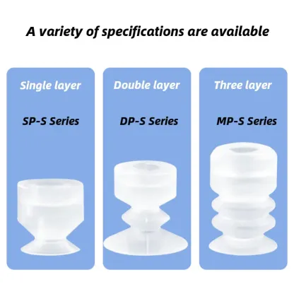 10Pcs/lot Manipulator vacuum suction cup silica gel  resistant suction nozzle pneumatic accessories Head mounting hole 8mm-BOLTTE