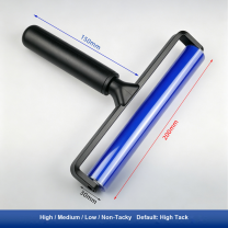 8 in (200 mm) Black Plastic Handle for silicone tacky roller and dust-removal system
