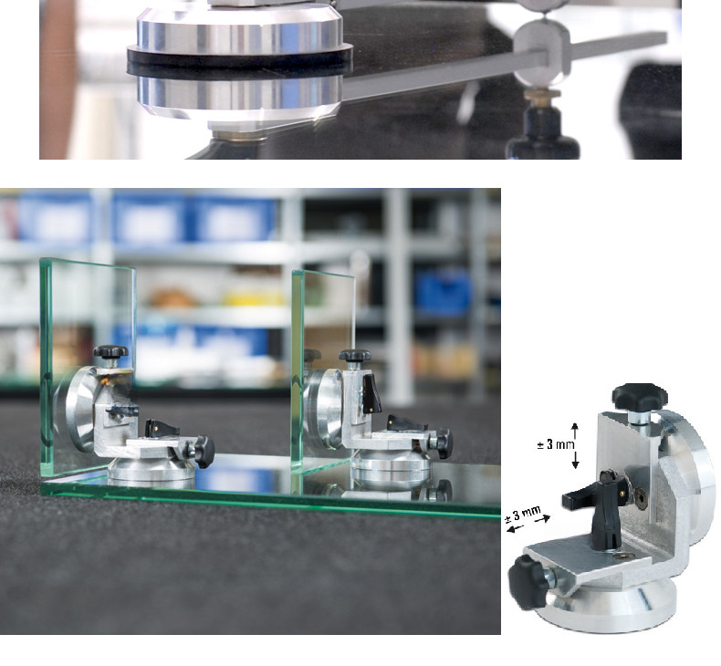 Manual vacuum suction cup positioning fixtures for glass alignment