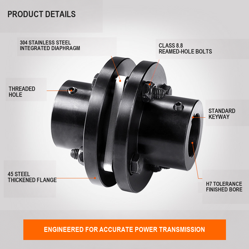 BOLTTE diaphragm coupling precision component features
