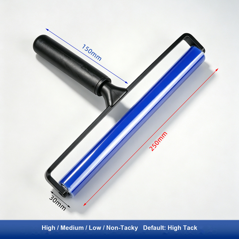 10 in (250 mm) Black Plastic Handle for silicone tacky roller and dust-removal system