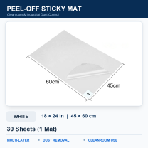 BOLTTE white peel-off sticky mat White – 18 × 24 in (45 × 60 cm) – 30 Sheets (1 Mat)