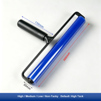 12 in (300 mm) Black Plastic Handle for silicone tacky roller and dust-removal system