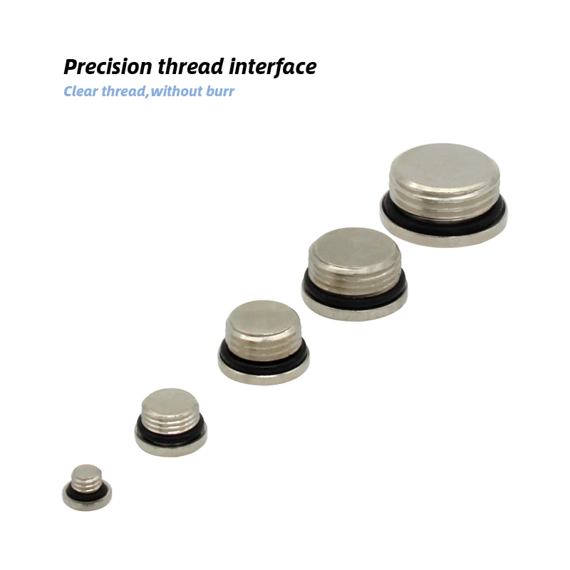 M5 1/8 1/4" 3/8" 1/2" 3/4" copper inner hexagonal plug with sealing ring plug copper plug  For Pneumatic-BOLTTE
