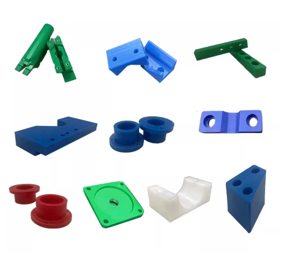Precision machined POM Nylon PEEK Teflon PE ABS plastic bar CNC turning machine carved parts