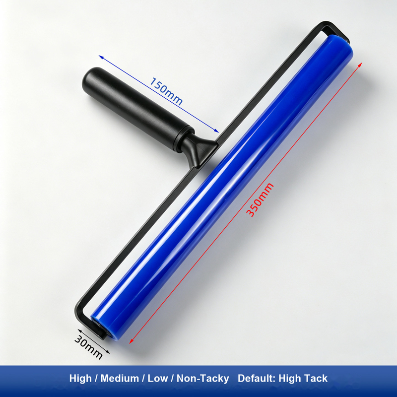 14 in (350 mm) Black Plastic Handle for silicone tacky roller and dust-removal system