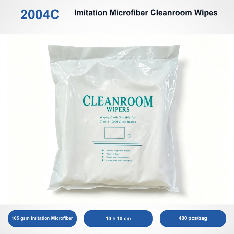 2004C Imitation Microfiber Cleanroom Wipes, 10 × 10 cm, 400 pcs/bag