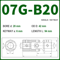 BOLTTE 07G-B20 40Cr universal joint coupling dimension drawing
