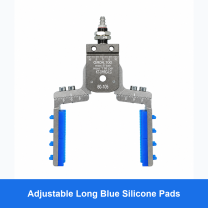 DHPG or DHRG 3050 mini pneumatic gripper, Adjustable Long Blue Silicone Pads