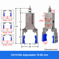 CH1410 mini pneumatic gripper or accessory, CH1410A Adjustable 10-50 mm