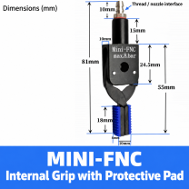 Mini pneumatic gripper or replacement jaw, MINI-FNC Internal Grip with Protective Pad