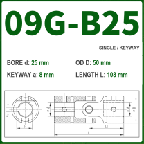 BOLTTE 09G-B25 40Cr universal joint coupling dimension drawing