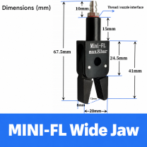 Mini pneumatic gripper or replacement jaw, MINI-FL Wide Jaw