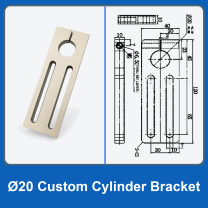 Robot Gripper Fixture Mounting Rods, Sliding Brackets & Rotary Connectors