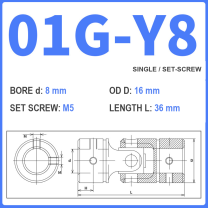 BOLTTE 01G-Y8 40Cr universal joint coupling dimension drawing