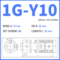 BOLTTE 1G-Y10 40Cr universal joint coupling dimension drawing