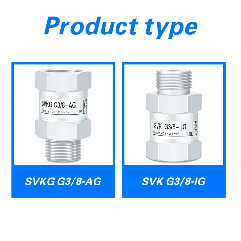 Vacuum logic valve SVKG safety valve check valve SVK-G1/8xG1/4/G3/8xG1/2-IG-AG suction cup-BOLTTE