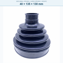 Pagoda-style rubber bellows dust boot, 40 × 135 × 130 mm