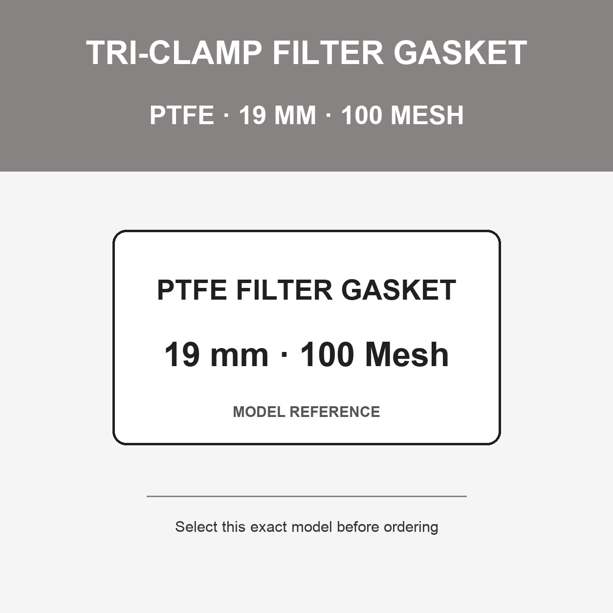 Sanitary Tri-Clamp Gaskets & Filter Screens, Silicone, PTFE, EPDM, NBR & FKM