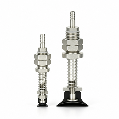 V-WEH11 / V-WEH12 Vacuum Cups with Rear-Entry Spring Holders — M5–M16, D2–D95